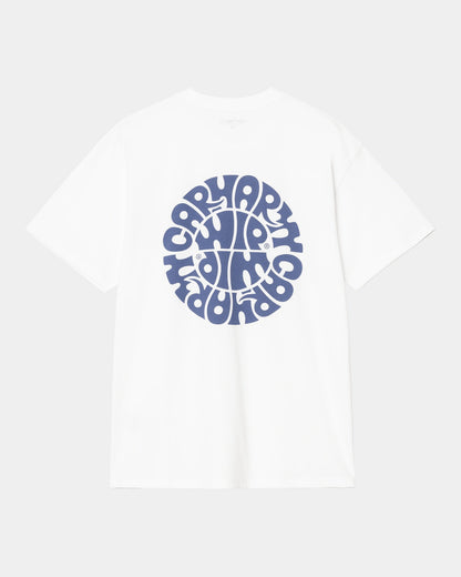 Jazzy T-Shirt | White / Blue Iris