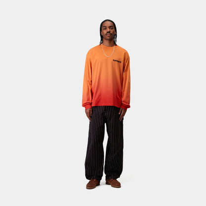 Light Work Long Sleeve T-Shirt | Pumpkin / Cherry
