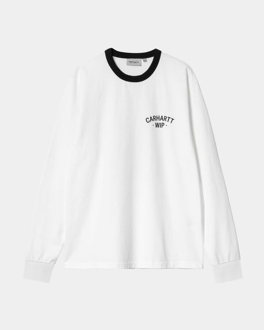 89 Ringer Long Sleeve T-Shirt | White / Black