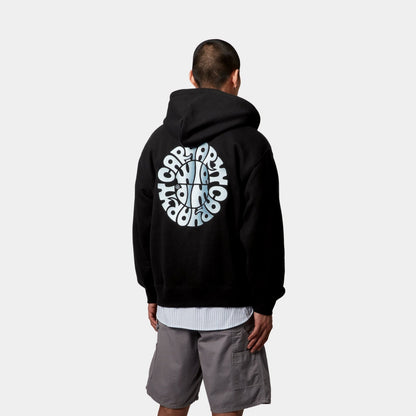Hooded Jazzy Sweat Jacket | Black / Air Sky