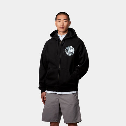 Hooded Jazzy Sweat Jacket | Black / Air Sky