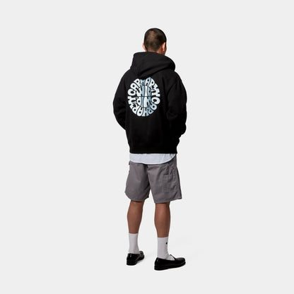 Hooded Jazzy Sweat Jacket | Black / Air Sky
