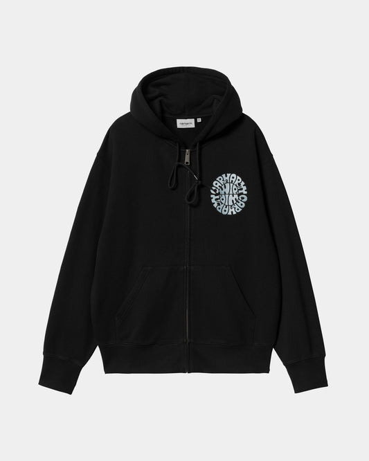 Hooded Jazzy Sweat Jacket | Black / Air Sky