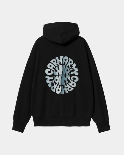 Hooded Jazzy Sweat Jacket | Black / Air Sky