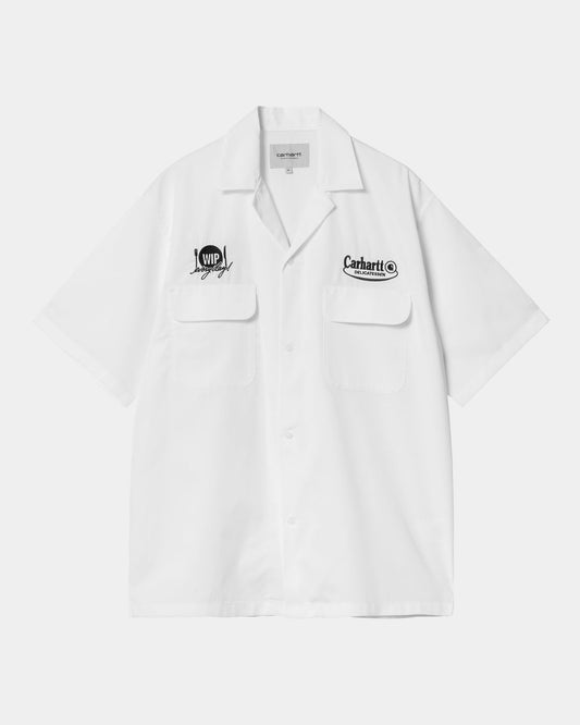 Short Sleeve Deli Shirt | White / Black