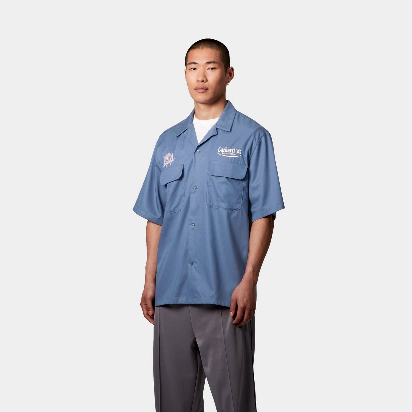 Short Sleeve Deli Shirt | Blue Iris / Air Pink