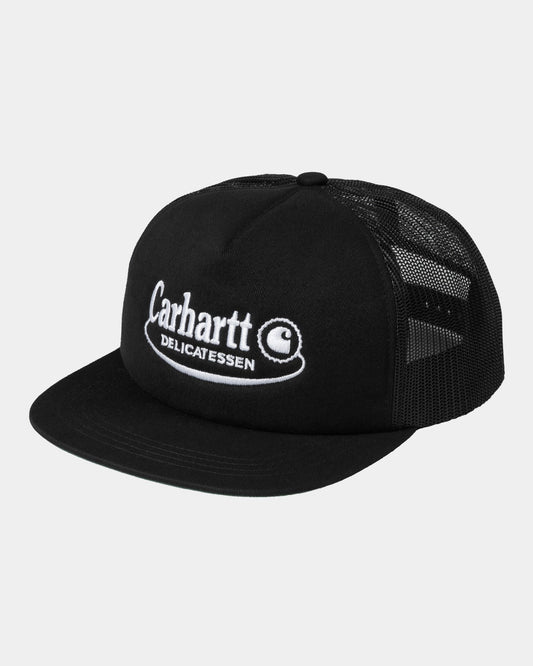 Delicatessan Trucker Cap | Black / Black