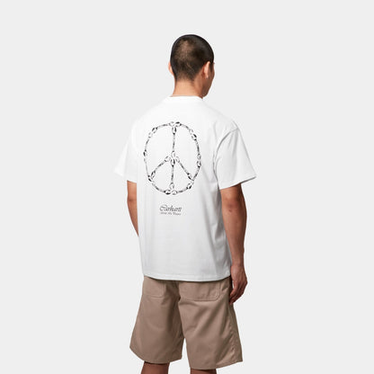 Peace And Work T-Shirt | White / Black