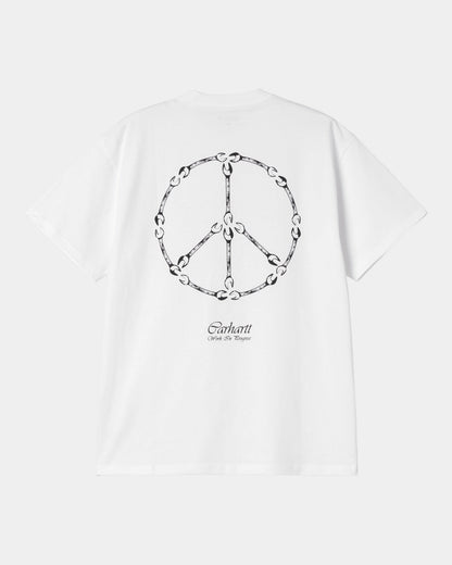 Peace And Work T-Shirt | White / Black