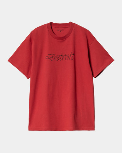 Peace And Work T-Shirt | Cherry / Black
