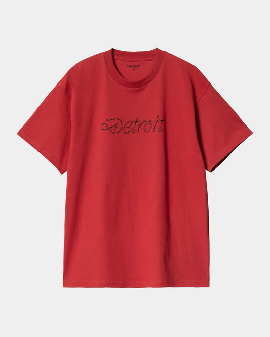 Peace And Work T-Shirt | Cherry / Black
