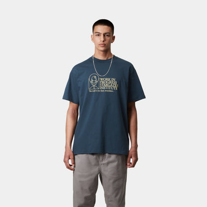 Stargazer T-Shirt | Dusky Blue / Yellow