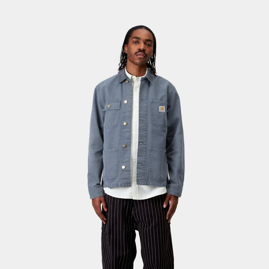 Michigan Coat (Spring) - Stone Canvas | Dusky Blue / Dusky Blue