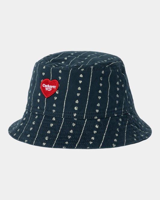 Drewe Bucket Hat | Ink / Natural Heart C Pinstripe