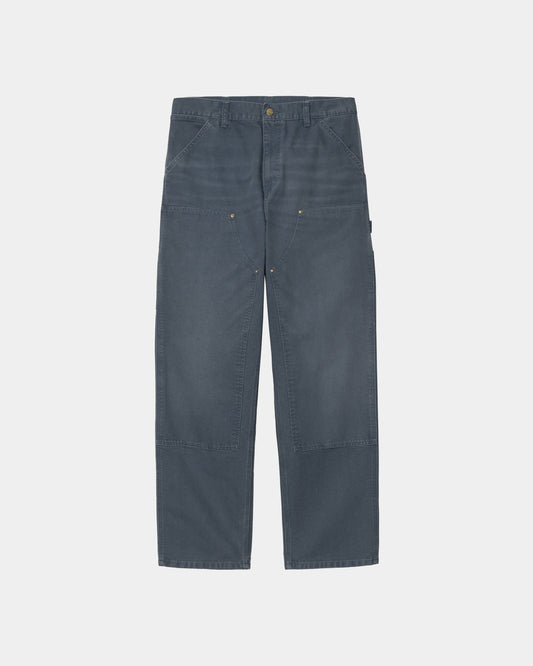 Double Knee Pant - Stone Canvas | Dusky Blue