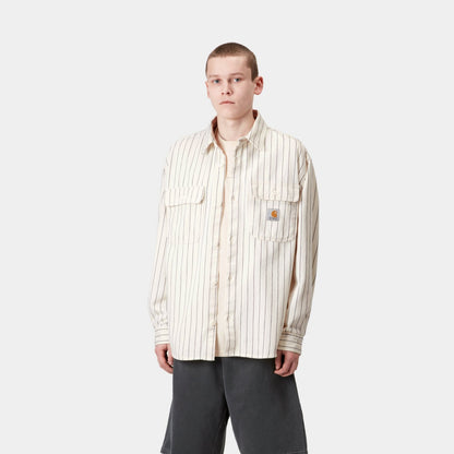 Hendry Shirt Jacket | Wax / Dark Navy Seaton Stripe