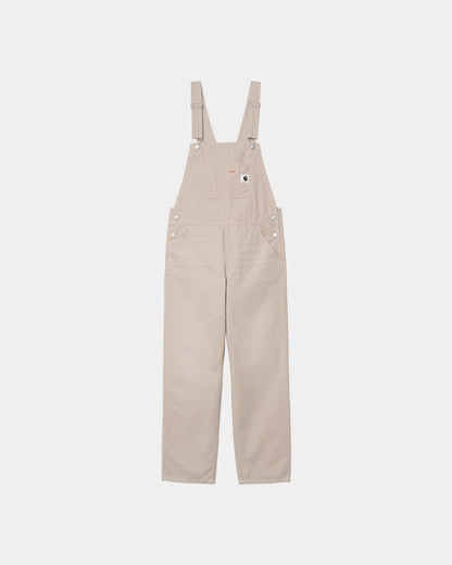 Women's Bib Overall Straight - Canvas | Dusky Beige (stone canvas)