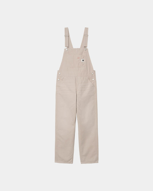 Women's Bib Overall Straight - Canvas | Dusky Beige (stone canvas)