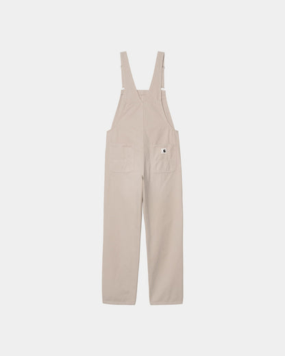 Women's Bib Overall Straight - Canvas | Dusky Beige (stone canvas)