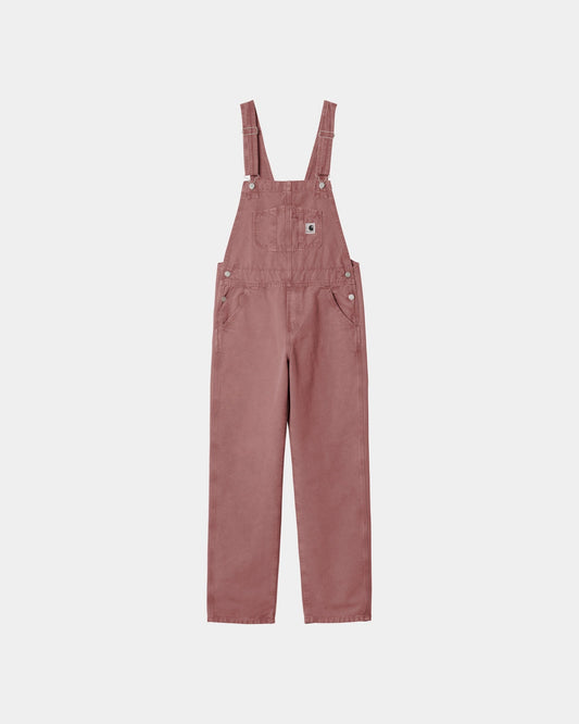 Women's Bib Overall Straight - Canvas | Dusky Pink (stone canvas)