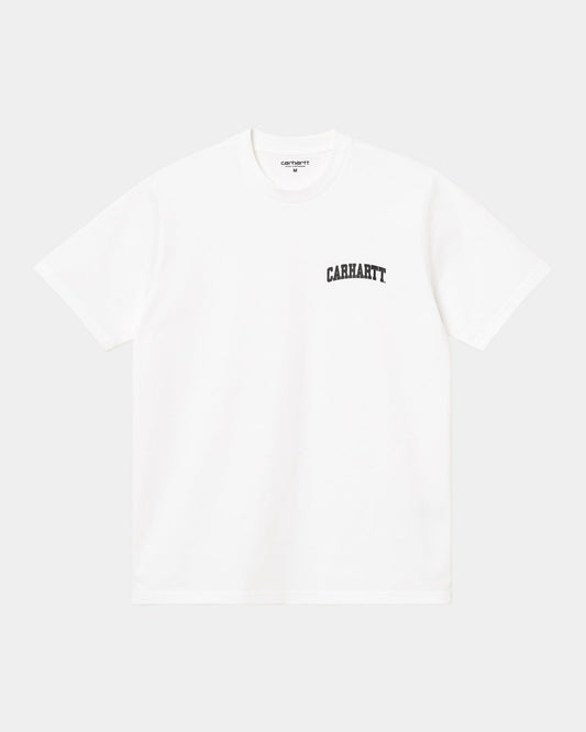 University Script T-Shirt | White / Black