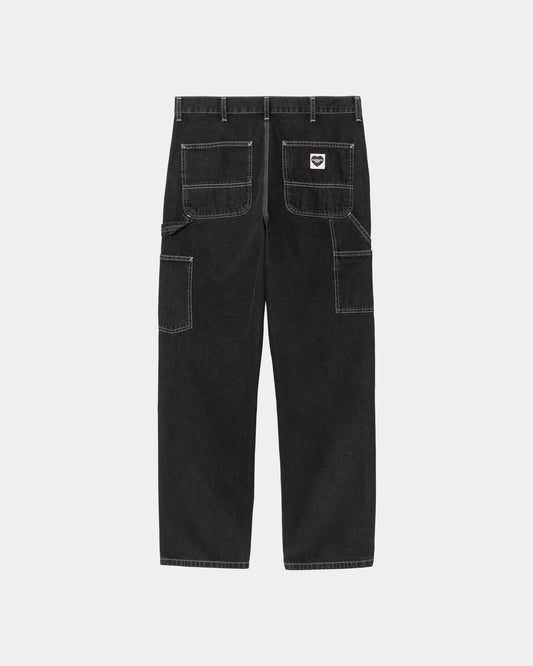 Single Knee Heart Label Pant - Norco Denim | Black (stone washed)