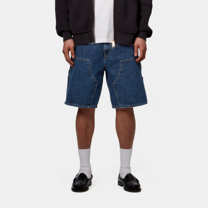 Double Knee Short | Blue (stone washed)