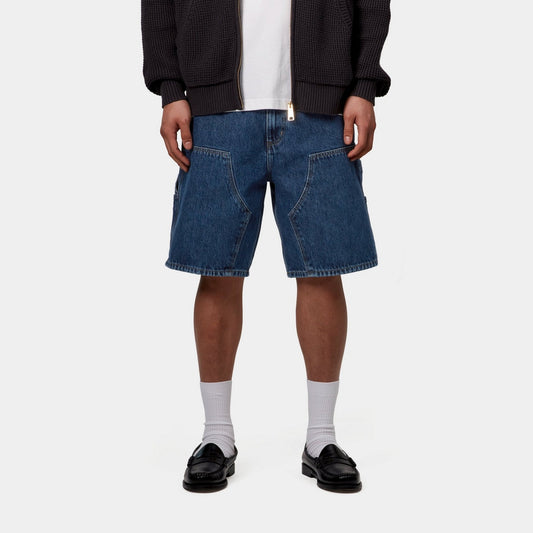 Double Knee Short | Blue (stone washed)