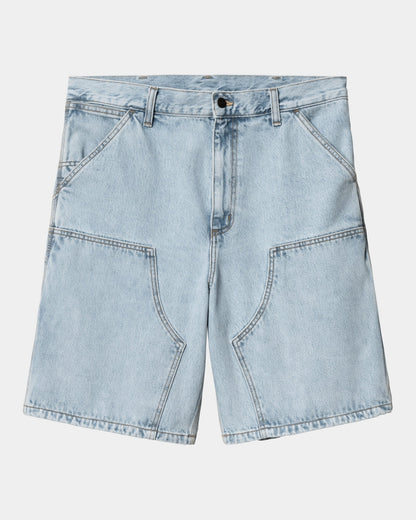 Double Knee Short | Blue (heavy stone bleached)