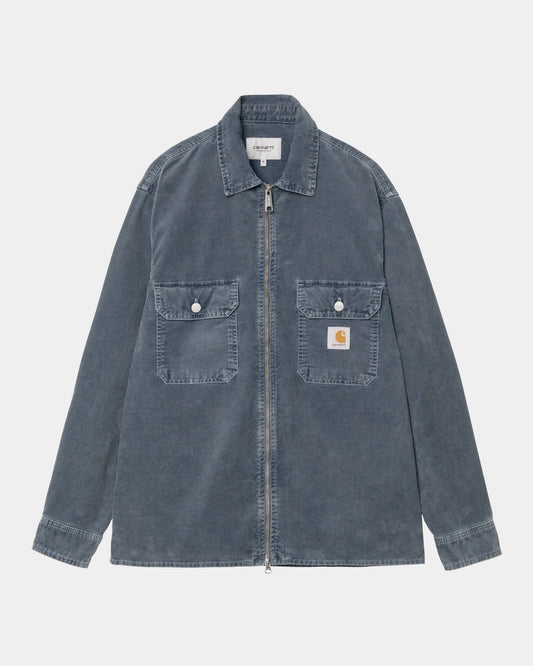 Reynold Corduroy Shirt Jacket | Dusky Blue (dusky washed)