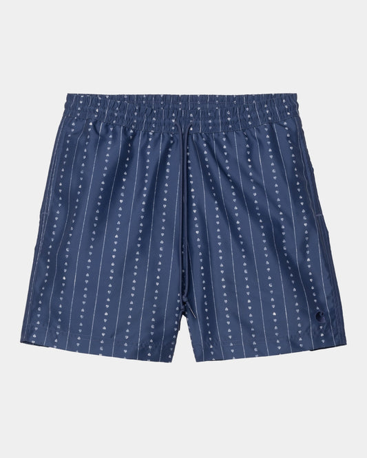 Slater Swim Trunks | Ink / Natural Heart C Pinstripe