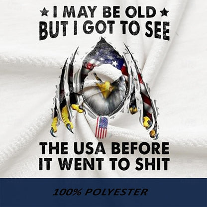 Letter Quotes & Sayings Eagle Sports Classic Casual Men's 100% Cotton Graphic T Shirt Black White Army Green Short Sleeve Crew Neck Shirt Summer Spring Clothing Apparel S M L XL XXL