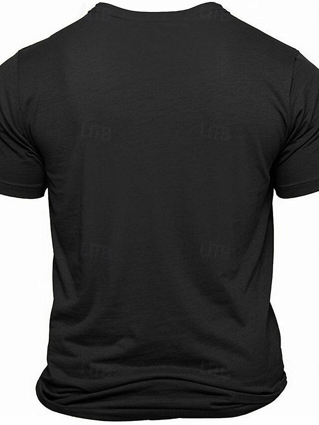 Animal Fish Men's Graphic Cotton Blend Shirt Sports Classic Shirt Short Sleeve Comfortable Tee Summer Spring Fashion Designer Clothing